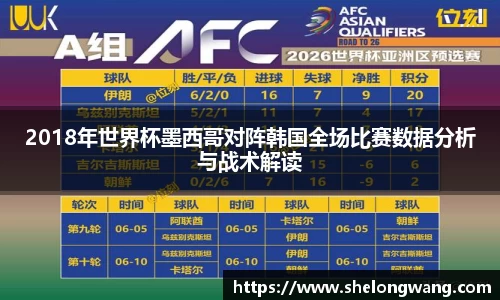 2018年世界杯墨西哥对阵韩国全场比赛数据分析与战术解读