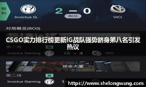 CSGO实力排行榜更新IG战队强势跻身第八名引发热议